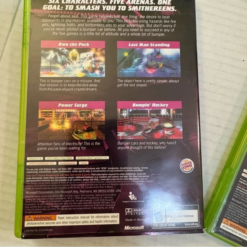Xbox Big Bumpin & PocketBike Racer Rated E Video Games